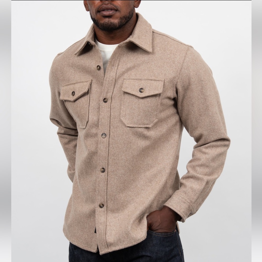 Schott Tan Lightweight Shirt Jacket - Picture 7 of 7